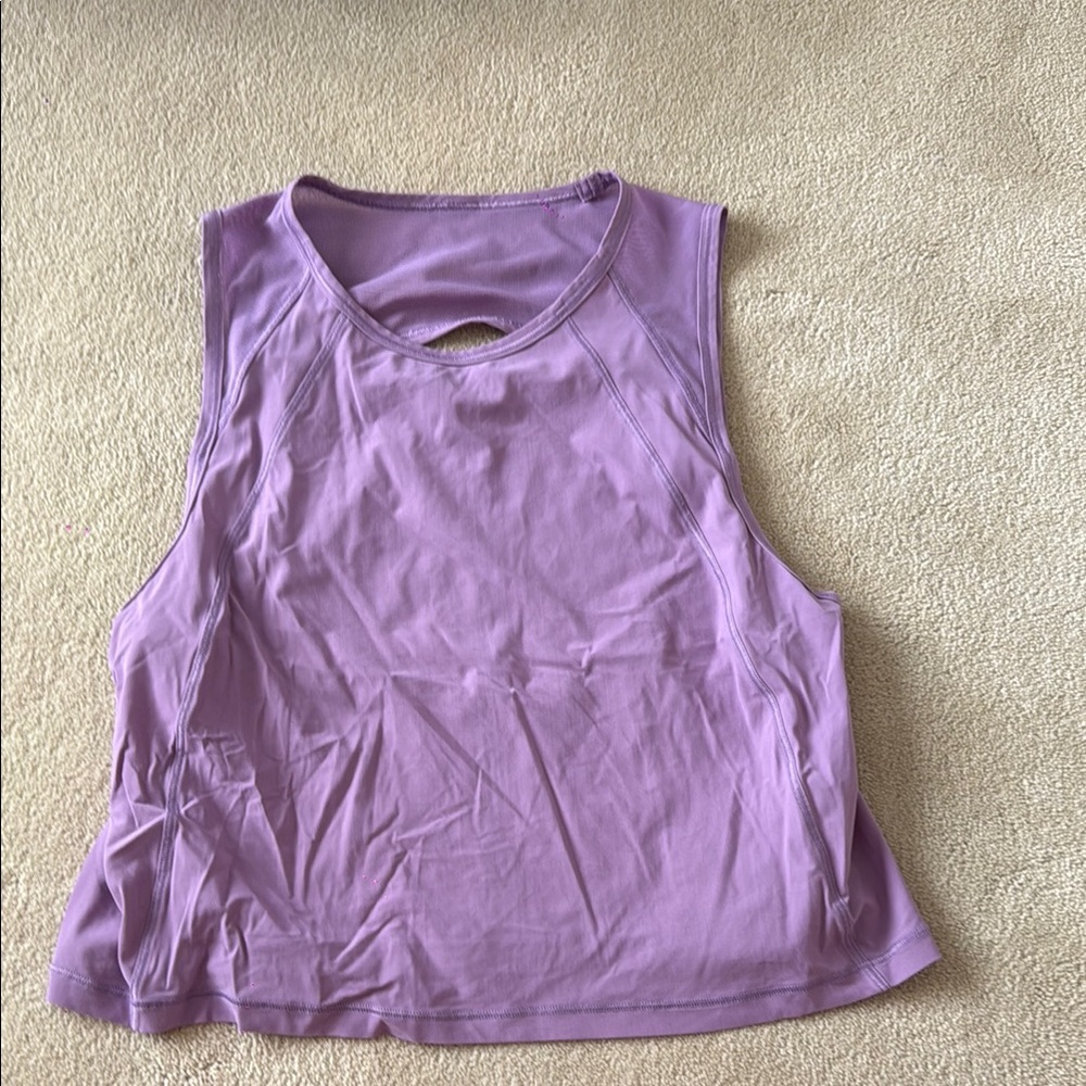 Lululemon Purple Sculpt Cropped Tank Top